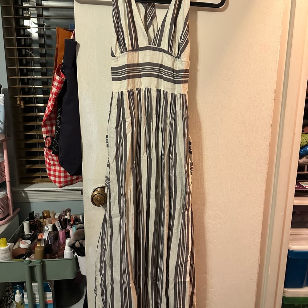 Urban Outfitters Gray and White Striped Dress